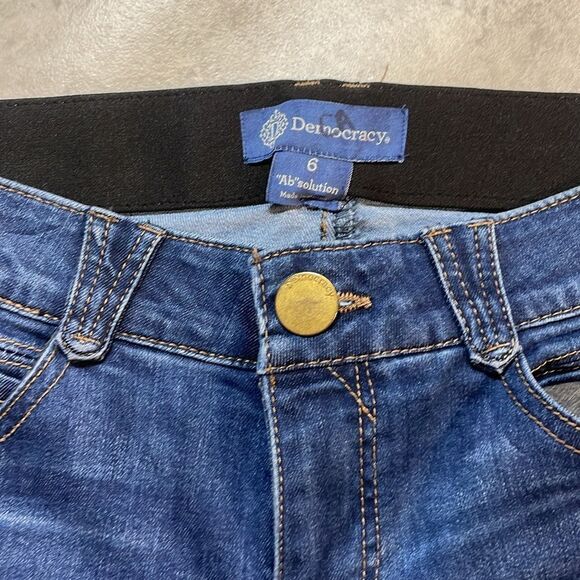 Democracy Womens “Ab” Solution Stretch Dark Wash Skinny Jeans Sz 6 - Picture 3 of 9